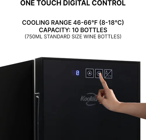 Vista 4 de Koolatron Enfriador de vino termoeléctrico de 10 botellas