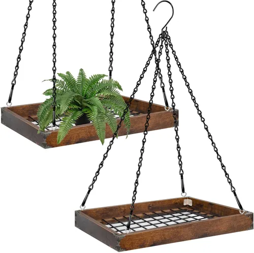 Vista 8 de Lilybud- lily Colgador de plantas para interiores y exteriores, macetas colgantes grandes de 16" para plantas de interior, soporte para plantas
