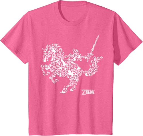 Vista 11 de The Legend of Zelda Camiseta con diseño de símbolos de caballo Azul Marino