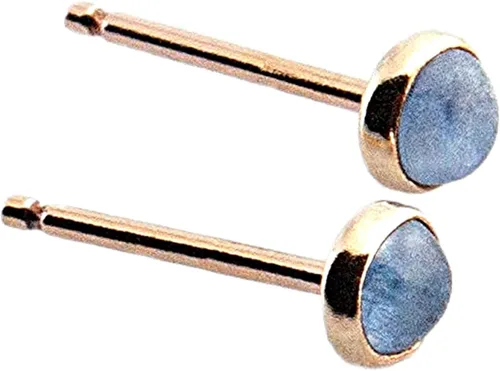 Vista 11 de Juego de aretes pequeños de oro con bisel, bola para cartílago, tragus, hélice, múltiples joyas hipoalergénicas de piedra natal para mujer