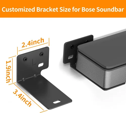 Vista 4 de tiebutie Soporte de pared para barra de sonido Bose WB-300 SoundTouch 300 300/500/550/600/700/900/950 Smart Ultra con kit de herramientas, soporte