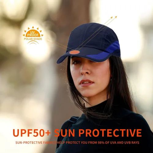 Vista 6 de Gorra de béisbol de secado rápido para hombres y mujeres, con protección solar y protección solar