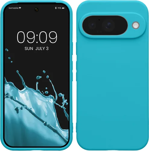Vista 104 de kwmobile Funda compatible con Google Pixel 9 - Funda protectora delgada de TPU para teléfono - Acabado mate suave - Piedra antigua