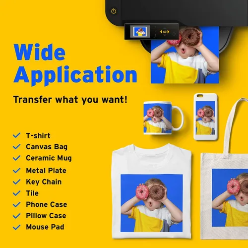 Vista 3 de Printers Jack Papel de sublimación de 13 x 19 pulgadas, 100 hojas de 4.23 oz/m², compatible con impresora de inyección de tinta Epson & Sawgrass