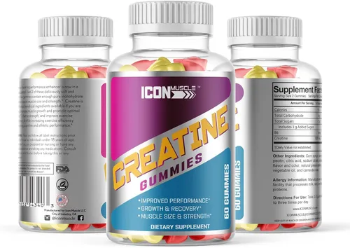 Vista 5 de Gomitas de creatina Monohidrato de creatina Crecimiento muscular y fuerza Recuperación de entrenamiento Sabores naturales