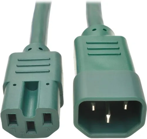 Vista 13 de Tripp Lite Cable de extensión de alimentación resistente de 6 pies, C14 a C15, 15A, 14 AWG, rojo (P018-006-ARD)