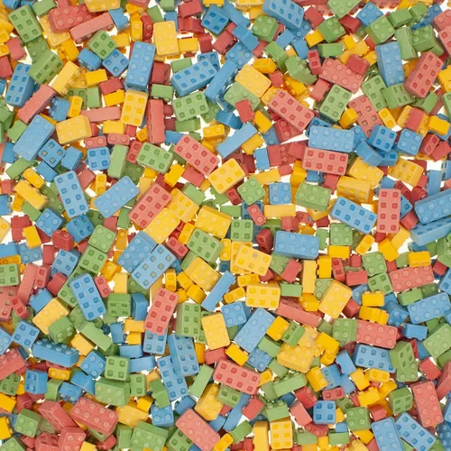 Vista 4 de Candy Blocks - Mezcla de dulces nostálgicos de los años 90 de 1 libra en una bolsa de King Of Sweets a granel