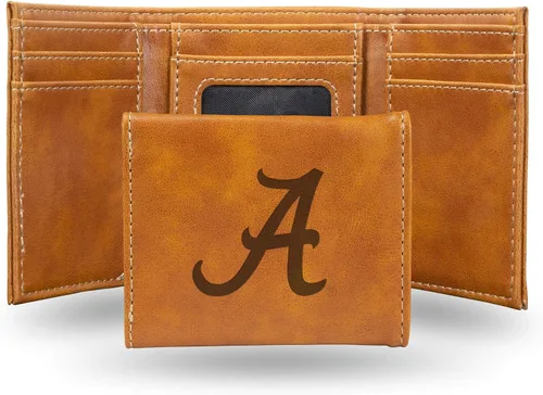 Vista 83 de NCAA Rico Industries - Billetera triple grabada con láser, con grabado láser, accesorio para hombre