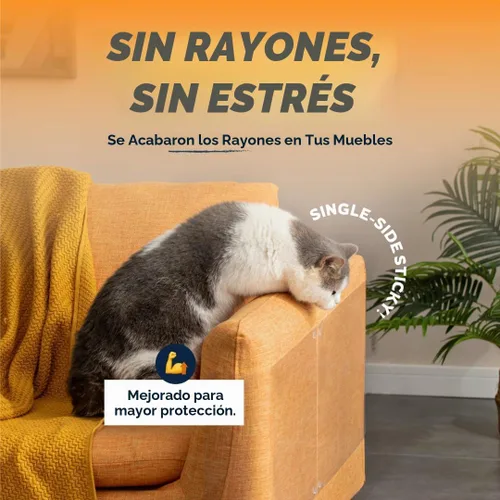 Vista 2 de Panther Armor Protector de muebles para gatos, 6 hojas transparentes con Brillo (protector de muebles de 1 cara)