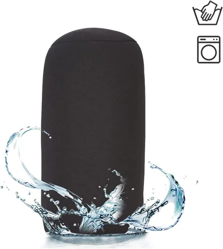 Vista 5 de Cómoda tela y microperlas de espuma, almohada de cuello de forma cómoda, almohada de espuma viscoelástica para el cuello, funda lavable para cama