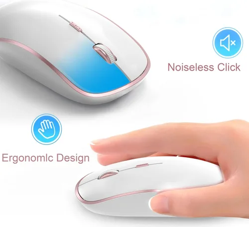 Vista 12 de JOYACCESS Combo de teclado y mouse inalámbricos, 2.4G compacto y ultra delgado teclado inalámbrico y mouse para Windows, computadora, escritorio