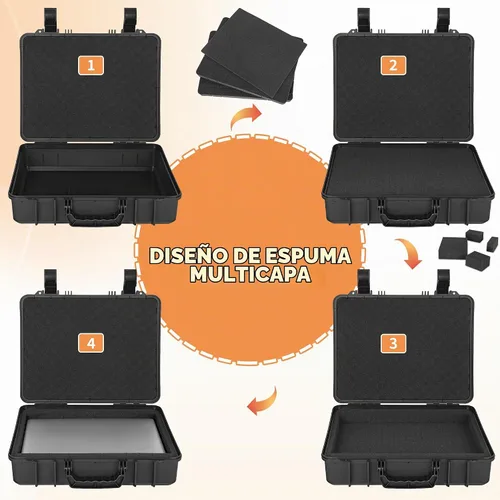 Vista 4 de Estuche rígido resistente para portátiles y accesorios de 15,6