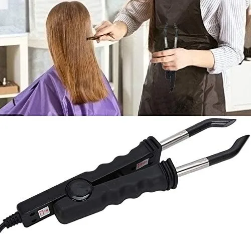 Vista 4 de ZJchao Hierro de extensión de cabello, extensiones de cabello portátil, conector de hierro de temperatura ajustable, herramienta de fusión