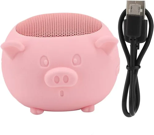 Vista 2 de Lindo altavoz Bluetooth, bonito cerdo mini altavoz portátil Bluetooth 5.0 micrófono integrado para decoración de escritorio, hogar, viajes, saliente