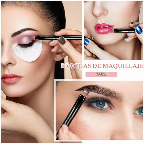 Vista 7 de Patelai - 48 pinceles planos para corrector, herramienta de maquillaje de Negro