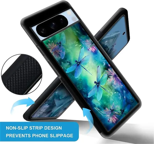 Vista 648 de Compatible con Google Pixel 4A 5G Mobile Case Creative Acrylic Panel trasero Silicona Protección Grip especialmente diseñado para Google Pixel 4A 5G