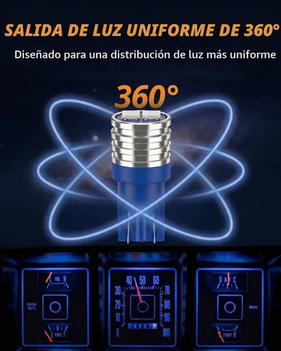 Vista 3 de WLJH - Focos LED superbrillantes azules para panel de instrumentos, velocímetro, tacómetro, lámpara indicadora, kit completo de luces LED