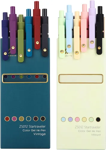 Vista 8 de Ddaowanx Bolígrafos de gel coloridos, punta fina retráctil de 0.5mm, bonitos bolígrafos con escritura y bocetos de colores, esenciales