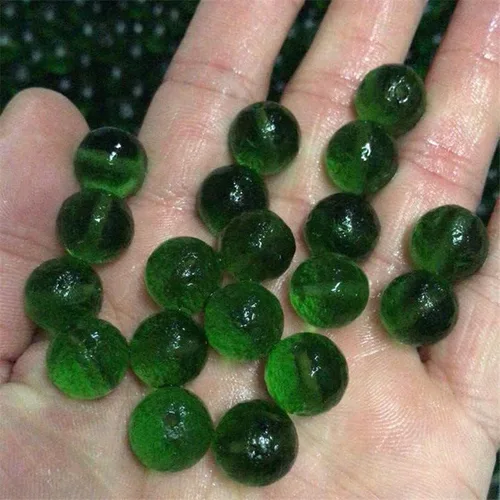 Vista 3 de Pulsera Moldavita de 0.315 in0.394 in0.472 in joyería de energía verde peridoto mujer hombre checa moldavita piedra estiramiento Buda pulsera