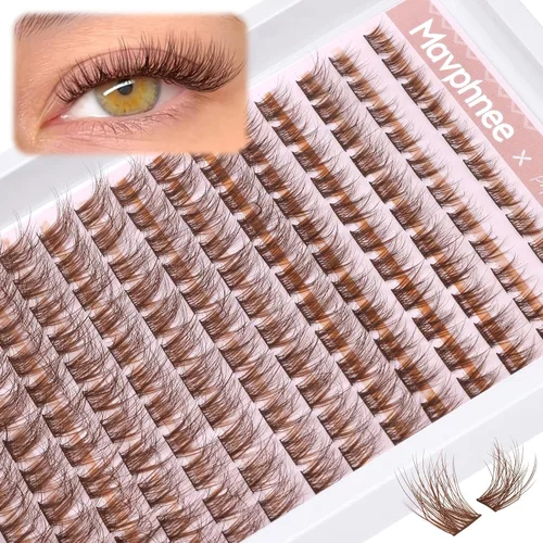 Vista 36 de Extensiones de pestañas en racimo naturales DIY, extensiones de pestañas en racimo con curva C, extensiones de pestañas en racimo para ojo de gato