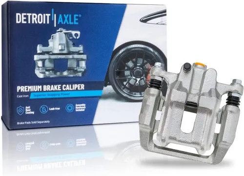 Vista 4 de Detroit Axle - Juego de rotores de freno de disco trasero + Sustitución de calibrador de freno de disco trasero izquierdo para Acura TL Honda