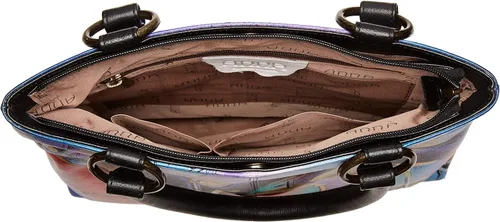 Vista 5 de Anna by Anuschka - Bolso de mano para mujer, piel auténtica, grande, diseño clásico