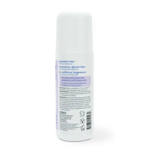 Vista 3 de Lafe's Desodorante natural Desodorante natural roll-on sin aluminio de 3 onzas Lavanda y aloe
