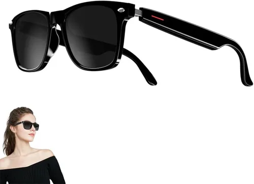 Vista 11 de Lentes inteligentes con Bluetooth, para hombres y mujeres, control táctil, protección UV al aire libre y control de voz, llamadas manos libres
