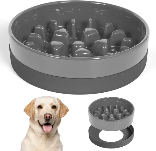 Vista 10 de Sted Cuencos de cerámica para perros con base de silicona Negro