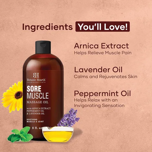 Vista 2 de Botanic Hearth Aceite de masaje Soremuscle - 8 onzas líquidas, paquete de 2