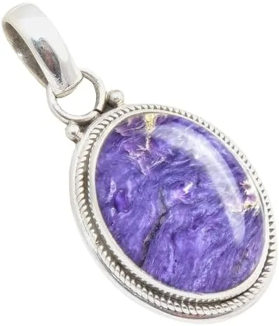 Vista 4 de Colgante de plata de ley 925 Joyería de plata hecha a mano para mujer, colgante de piedras preciosas naturales, regalo perfecto para ella