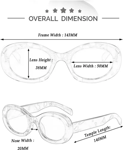 Vista 6 de Gafas de sol ovaladas de moda para mujeres y hombres, gafas modernas de ojo de gato para niñas