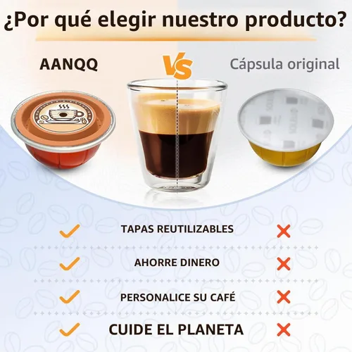 Vista 2 de AANQQ Cápsulas Vertuo reutilizables para Nespresso: mejor que ahorrar dinero en papel de aluminio