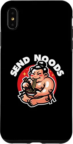 Vista 11 de iPhone 16 Funny Send Noods Sumotori Eating Noodle Japan Sumo Case