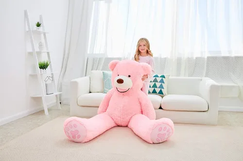 Vista 3 de IKASA - Oso de peluche gigante, animales de juguete (Rosa, 63 pulgadas)