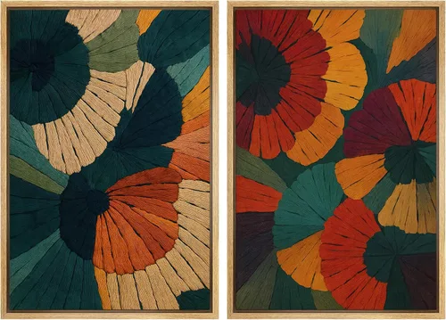 Vista 69 de MUDECOR Lienzo enmarcado para pared, bosque brumoso, reflejos, paisaje tranquilo, ilustraciones modernas, arte decorativo, bohemio, tranquilo/zen