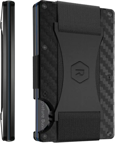 Vista 23 de Cartera Ridge para hombres - Cartera delgada minimalista compacta y tarjetero, carteras de bolsillo frontal con protección RFID para hombres