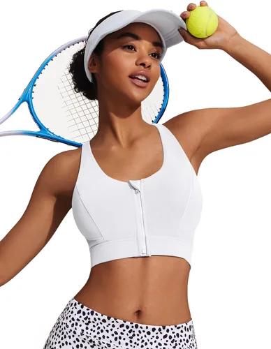 Vista 5 de COOrun Brasier deportivo largo para mujer, con soporte medio, correas ajustables, cruzadas, para gimnasio, entrenamiento de fitness