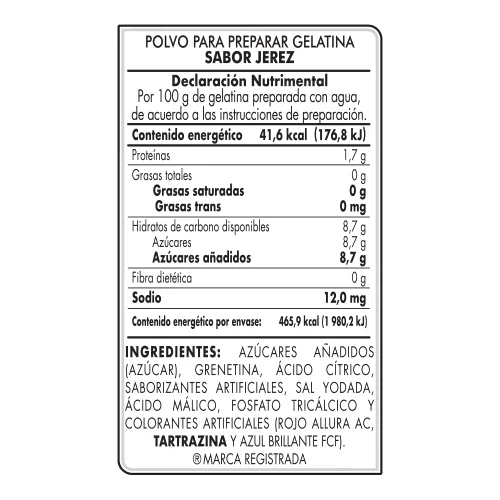 Vista 3 de D'Gari Gelatina Postre Jerez- Dgari Jerez - Paquete de 5 (JEREZ)