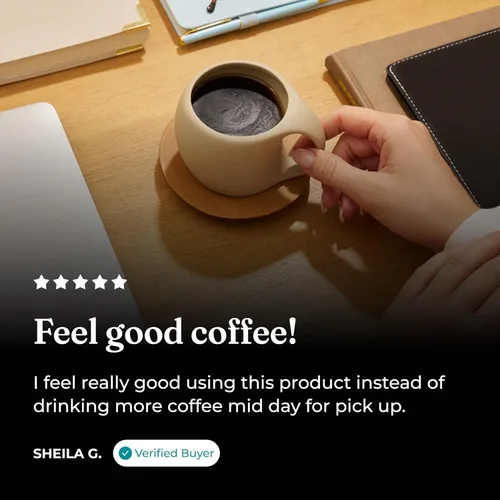 Vista 9 de Four Sigmatic - Café instantáneo de tostado medio orgánico adaptógeno con ashwagandha, chaga y tulsi, apoyo inmunológico y alivio del estrés, Keto