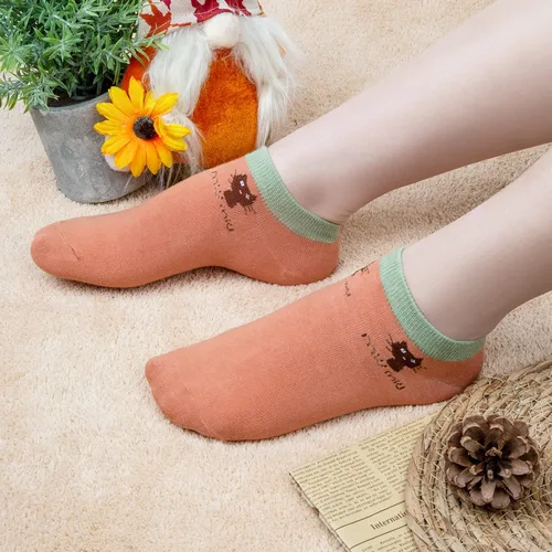 Vista 5 de Justay 5 Pairs Womens Cute Cat Socks Novelty Funny Cat Claw Socks Animal Fun Ankle Socks