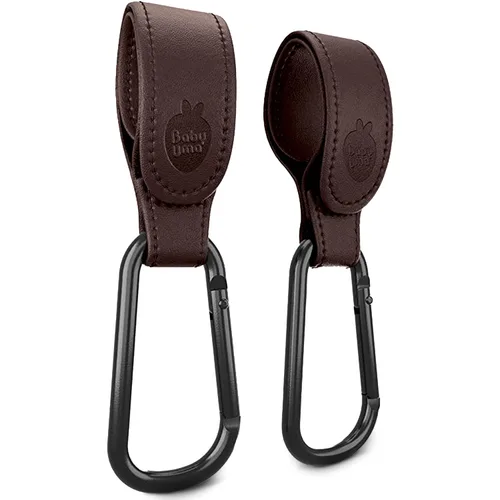 Vista 10 de Baby Uma Ganchos de cochecito para bolsas (paquete de 2) – Clips y ganchos universales para cochecito, antideslizantes con apertura con una sola