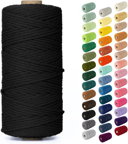Vista 80 de Nook Theory Hilo de macramé de 3mm 109 yardas - Cuerda de macramé suave de 4mm, 5mm perfecta para nudos - Suministros de macramé para colgadores