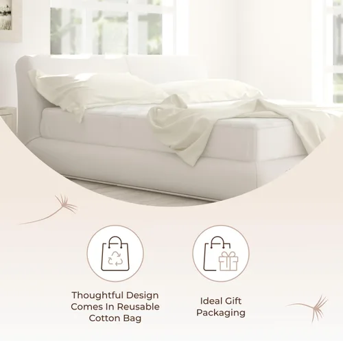 Vista 6 de Protector de colchón 100% algodón orgánico – Protector superior acolchado de lujo para colchón suave y transpirable lavable a máquina – Comercio