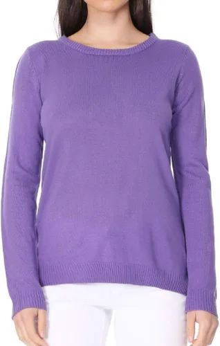 Vista 16 de YEMAK suéter de punto casual básico ligero con cuello redondo y manga 3/4 para mujer A.mk3636 - Negro