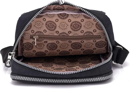 Vista 8 de KARRESLY Bolso cruzado para mujer, bolso de hombro pequeño, de nailon, impermeable, con múltiples bolsillos