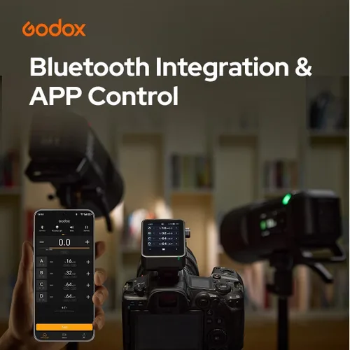 Vista 3 de GODOX X3 PRO X3PRO-C Disparador de flash para cámara Canon, transmisor de pantalla táctil inalámbrico TTL de 2.4G, compatible con control Bluetooth