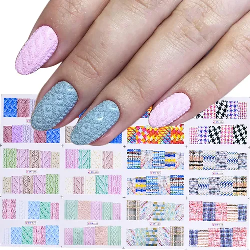Vista 21 de TBRZTR 12 hojas de calcomanías de uñas para el día de San Valentín, diseño de torre de amor, diseño de paraguas, calcomanías de transferencia