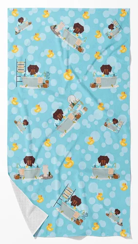 Vista 135 de Caroline's Treasures WDK5738BTLG Airedale - Toalla de baño grande para bañera