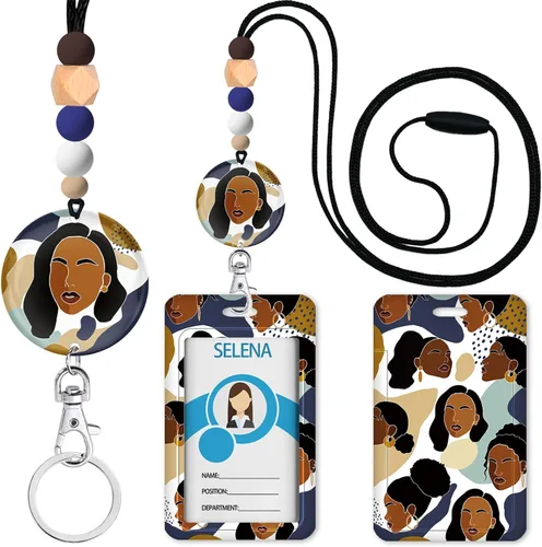 Vista 9 de Cordones para Profesores de Concienciación sobre el Autismo para Tarjetas de Identificación y Llaves, Lindo Cordón de Silicona con Cuentas Separable